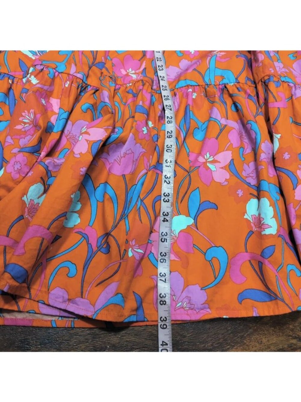 Roberto Rodriguez Dress M Floral Whimsy Boho Ruffle Tiered Midi Maxi Festival - Picture 14 of 16